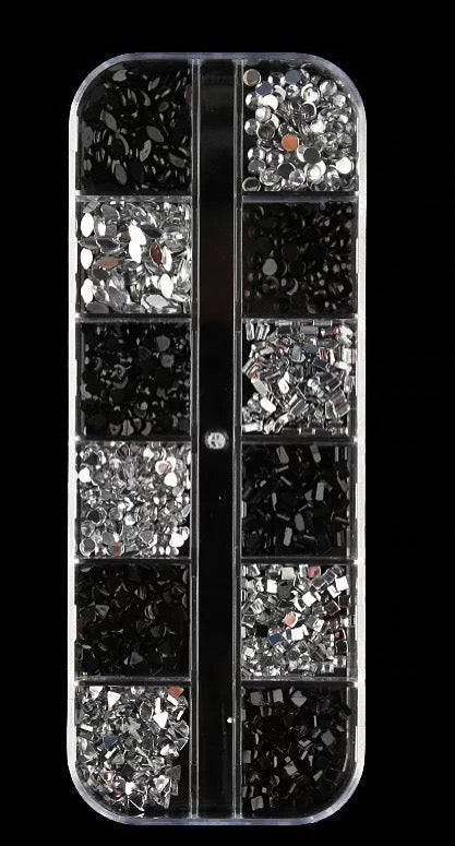 Black And White Rhinestones #96694 - Premier Nail Supply