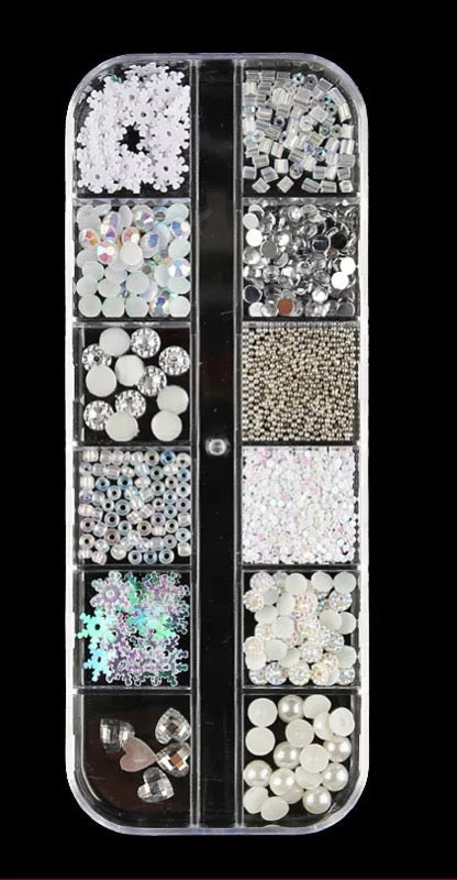 Rhinestone Mix White Pearls #89430 - Premier Nail Supply