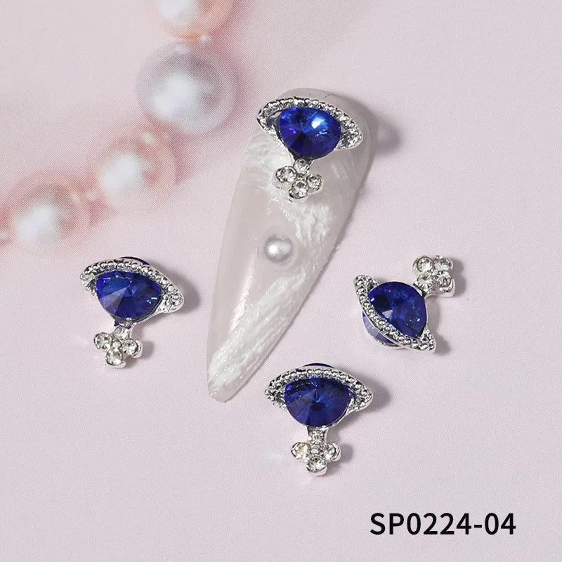 Planet 3D Rhinestone Nail Charm Decoration 6pcs - Premier Nail Supply