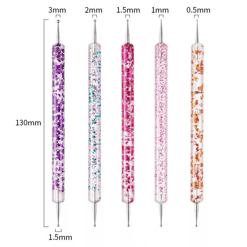 Colorful Handles 5pcs/Set Dotting Tool Nail Art - Premier Nail Supply