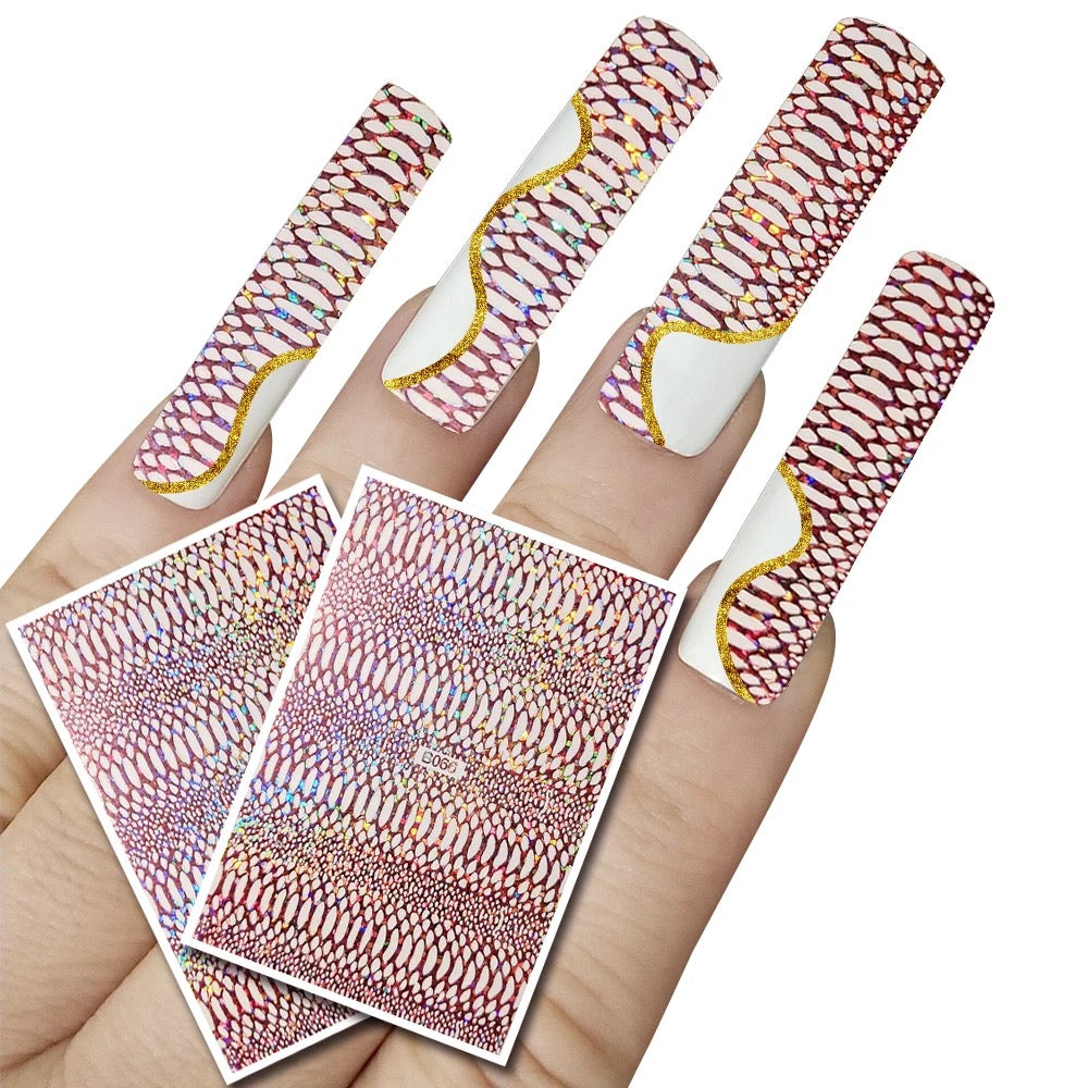 Snake Skin Laser Rose Gold B066 - Premier Nail Supply