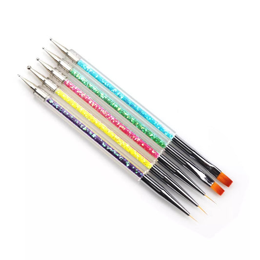 Nail Art Brush Set 5pcs - Premier Nail Supply 