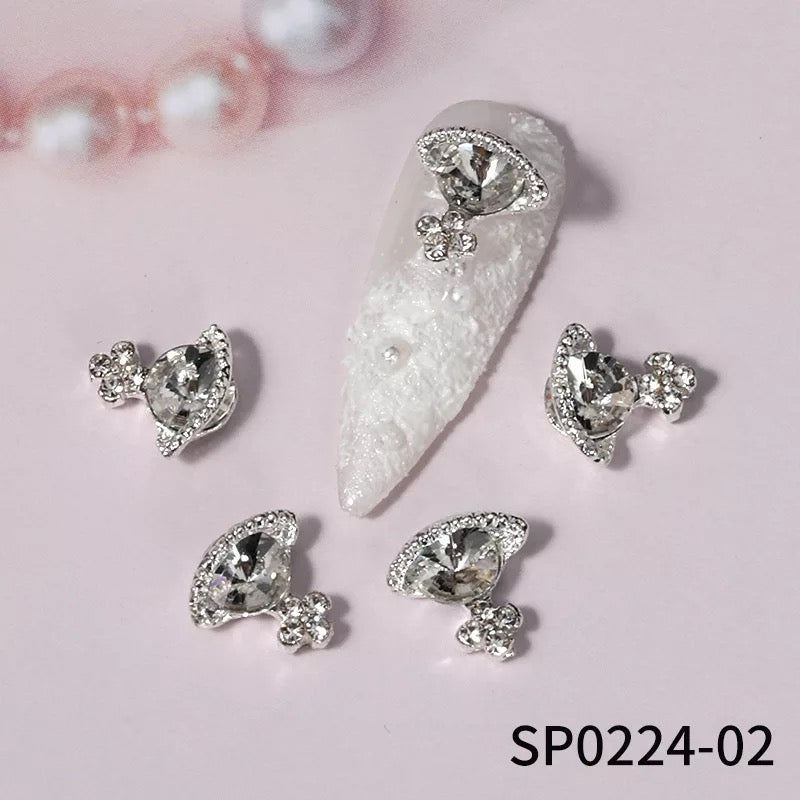 Planet 3D Rhinestone Nail Charm Decoration 6pcs - Premier Nail Supply