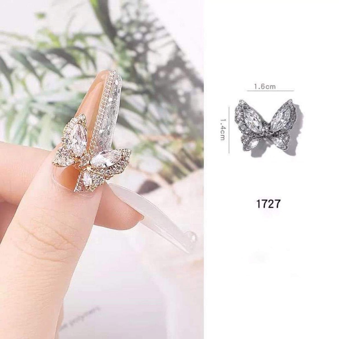 Crystal Luxury 3D Flying Butterfly Nail Art - B1727 - Premier Nail Supply