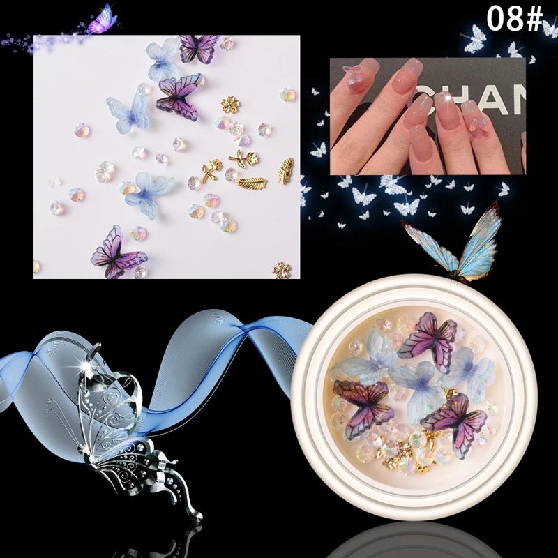 3D Butterfly Nail Design 08 - Premier Nail Supply