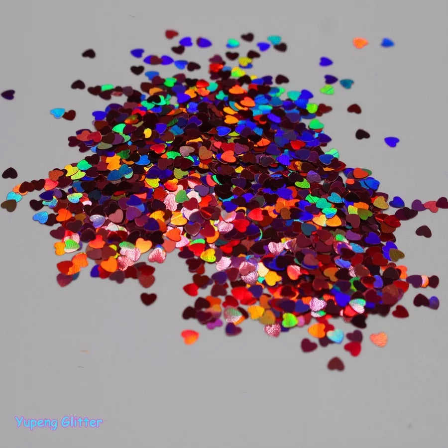 Pink Glitter Hearts Jar - Premier Nail Supply