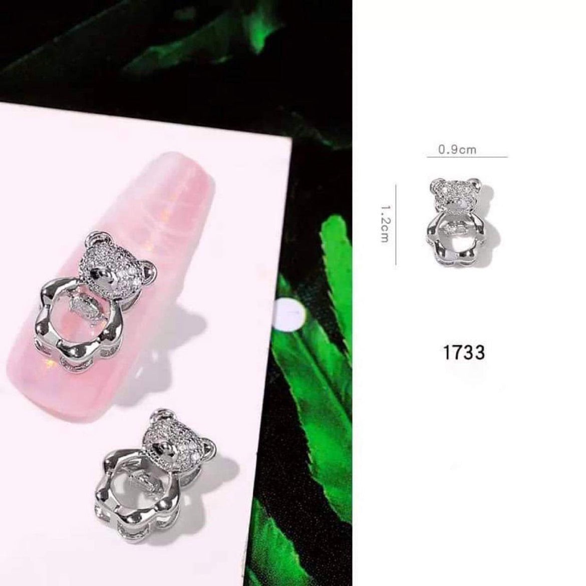 Crystal Luxury 3D Terry Bear Nail Art - B1733 - Premier Nail Supply