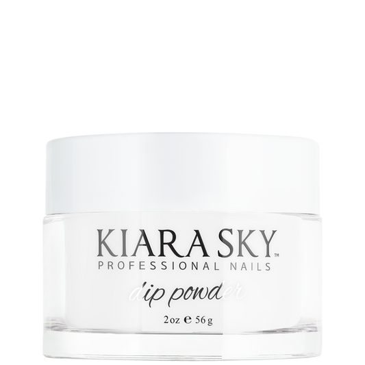 Kiara Sky Dipping Powder - Pure White 2 oz - #D401S - Premier Nail Supply 