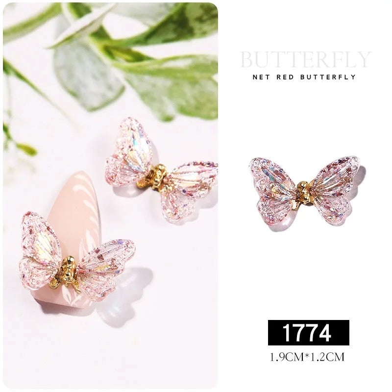 Aurora 3D Flying Butterfly Luxury Nail Art Decoration A1774 - Premier Nail Supply