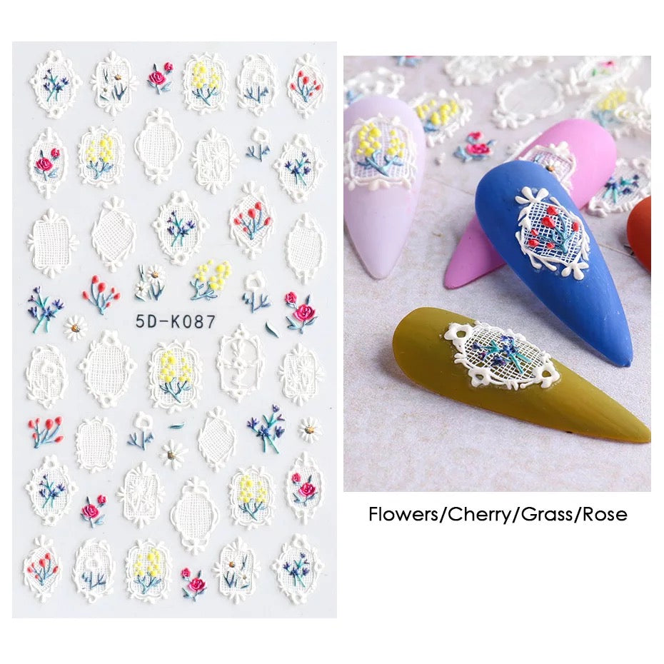 Cherry Mix Rose 5D-K087 - Premier Nail Supply