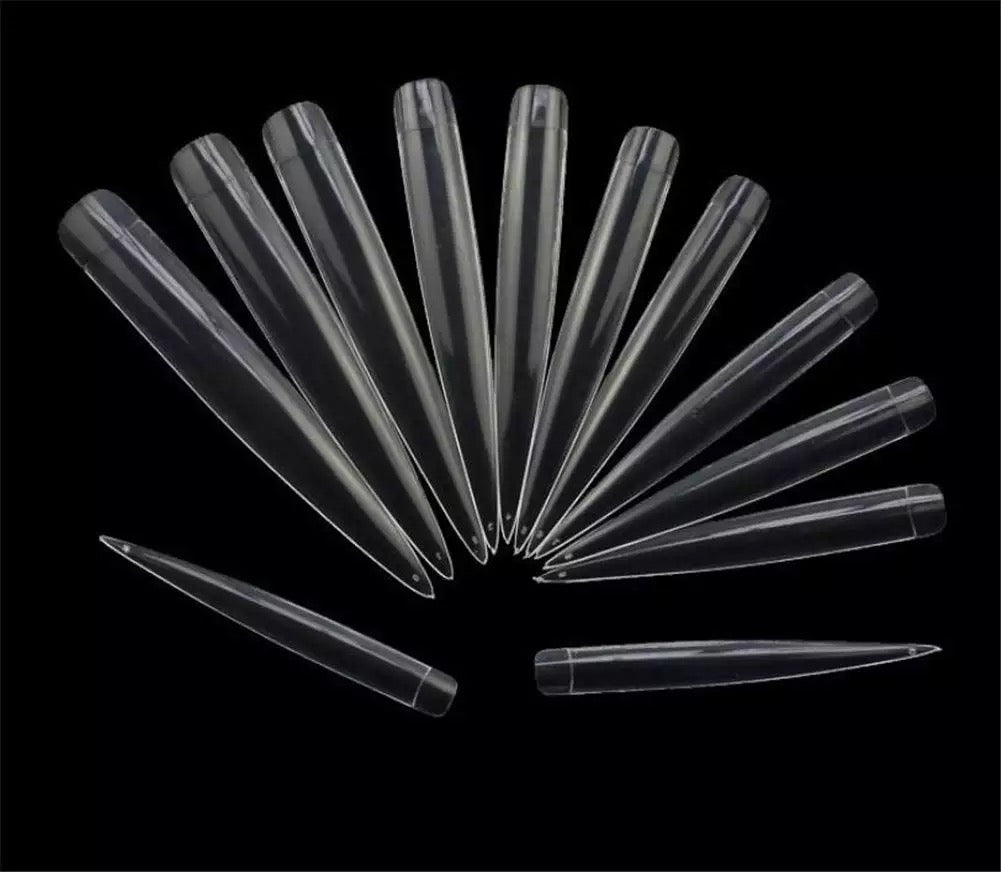 Stiletto XXXL Clear Nail Tip - Premier Nail Supply