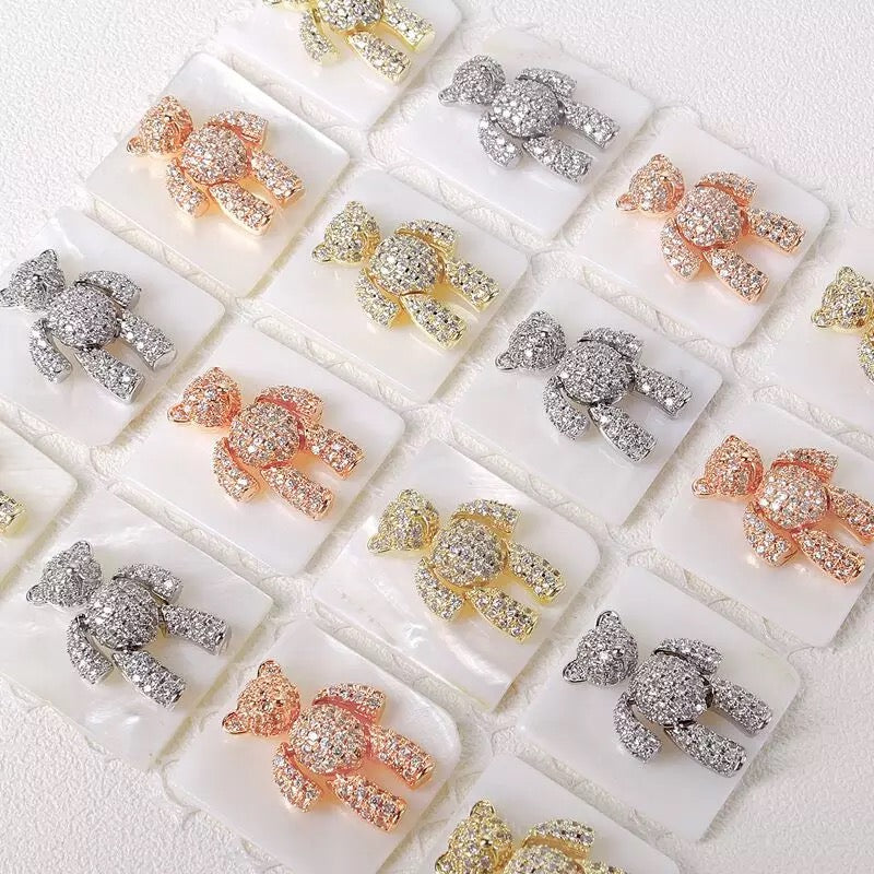 Diamond Bear Nail Charm 2 pcs/jar - Premier Nail Supply