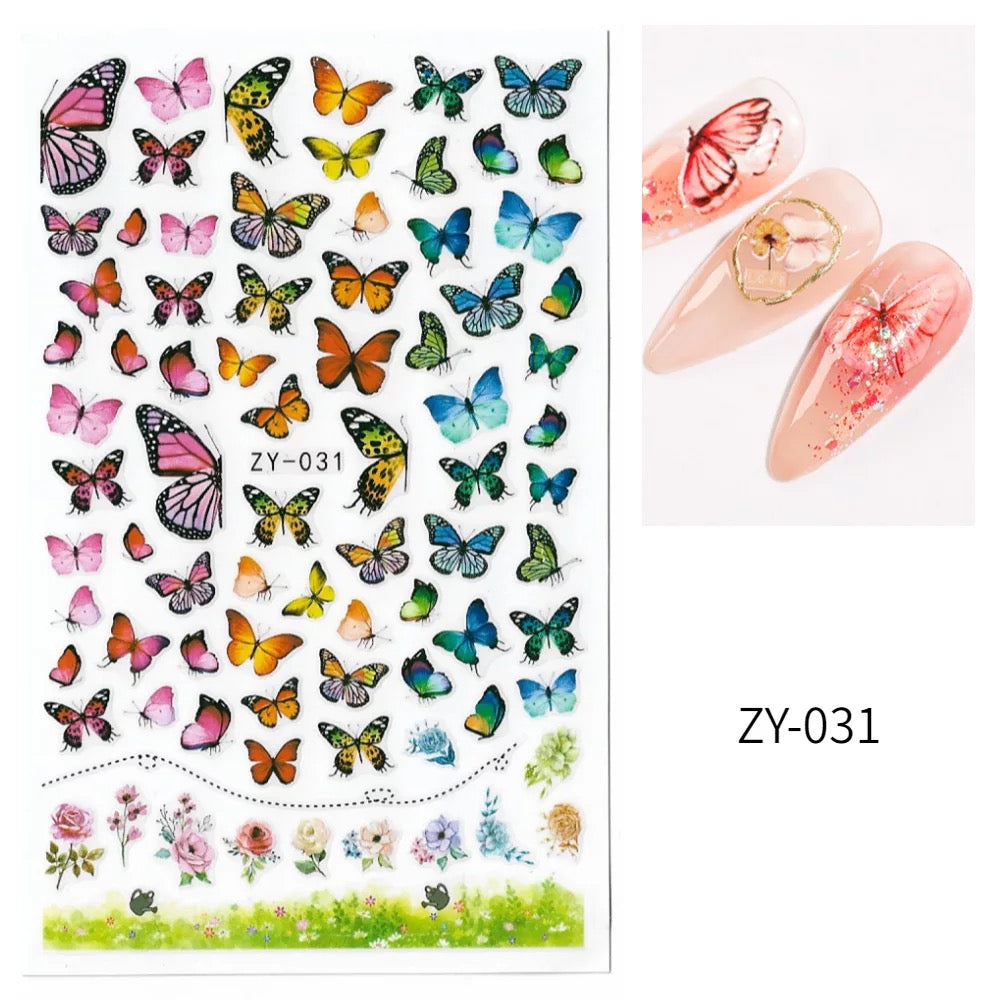 Flower & Butterfly ZY031 - Premier Nail Supply