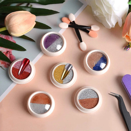Solid Chrome Pigments Ombré  Powder - Premier Nail Supply
