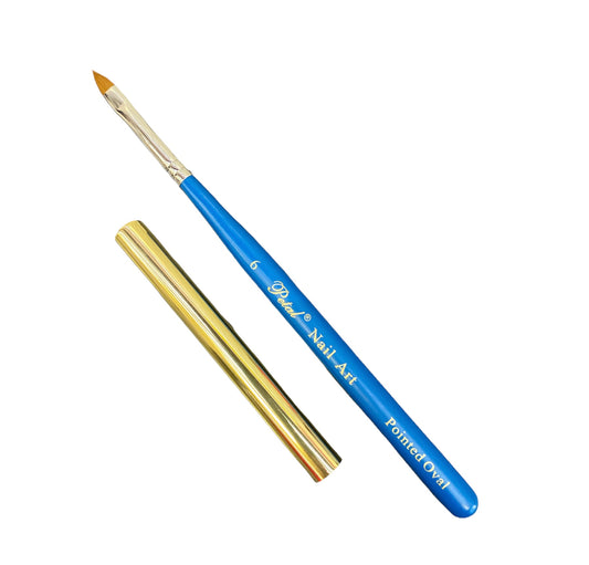 #6 Petal Nail Art Brush Pointed Oval with Cap - #54166 - Premier Nail Supply