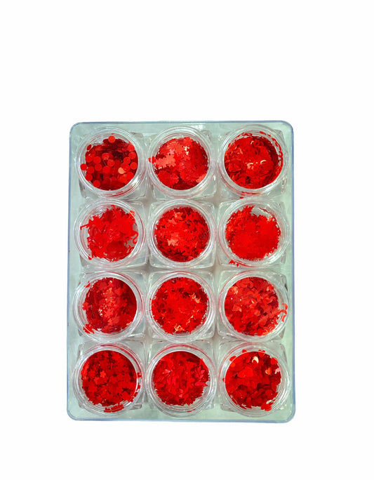 Decaf Mix Design Red color - #SKND50 - Premier Nail Supply