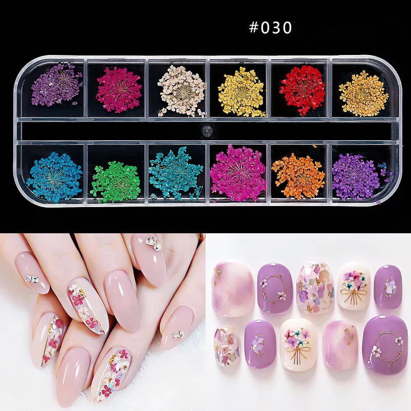 Dried Natural Flowers Mix 12 Different Color - 030 - Premier Nail Supply