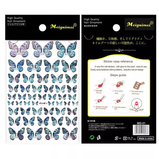 Blue Holographic Butterfly- MG200701-15 - Premier Nail Supply
