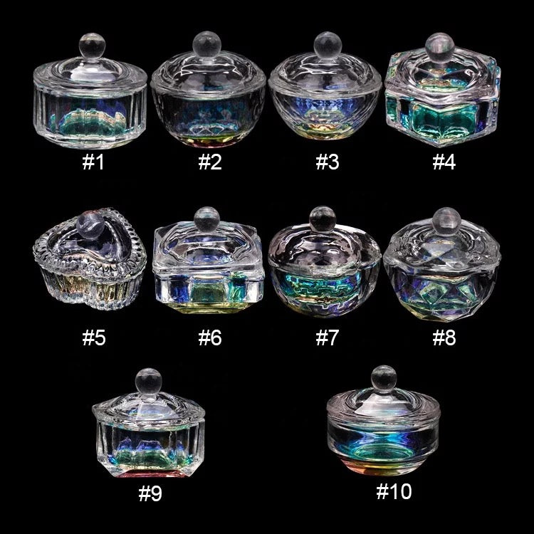 Crystal Powder Cup Blank Design 7415 #10 - Premier Nail Supply