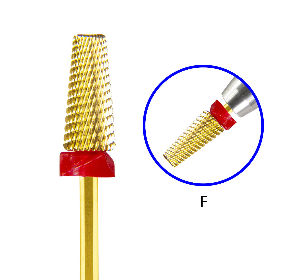 Drill bit Umbrella B 5IN1 - 3/32 - Gold F - Premier Nail Supply