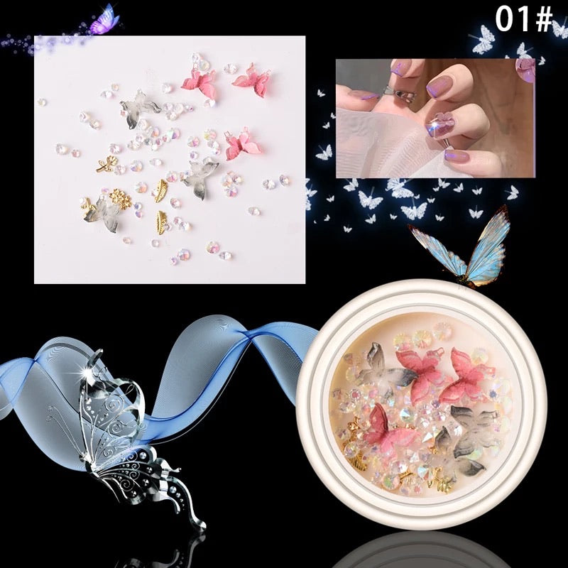 3D Butterfly Nail Design 01 - Premier Nail Supply