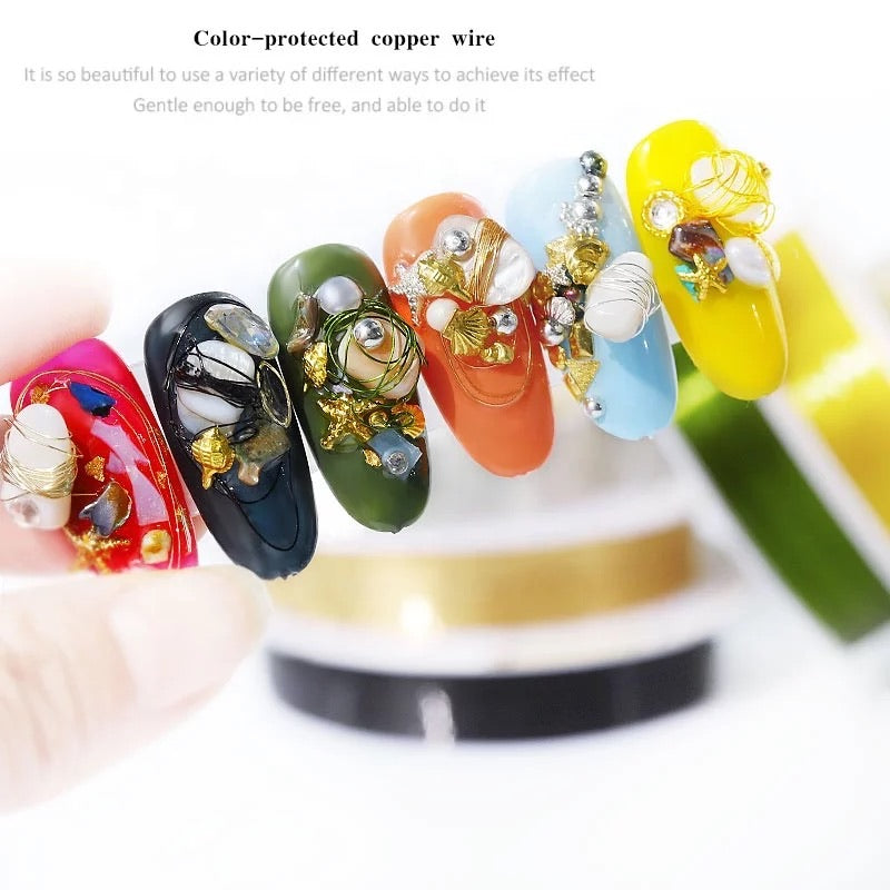 Silver Copper Craft Flexible Wire Nail Art Designs - Premier Nail Supply