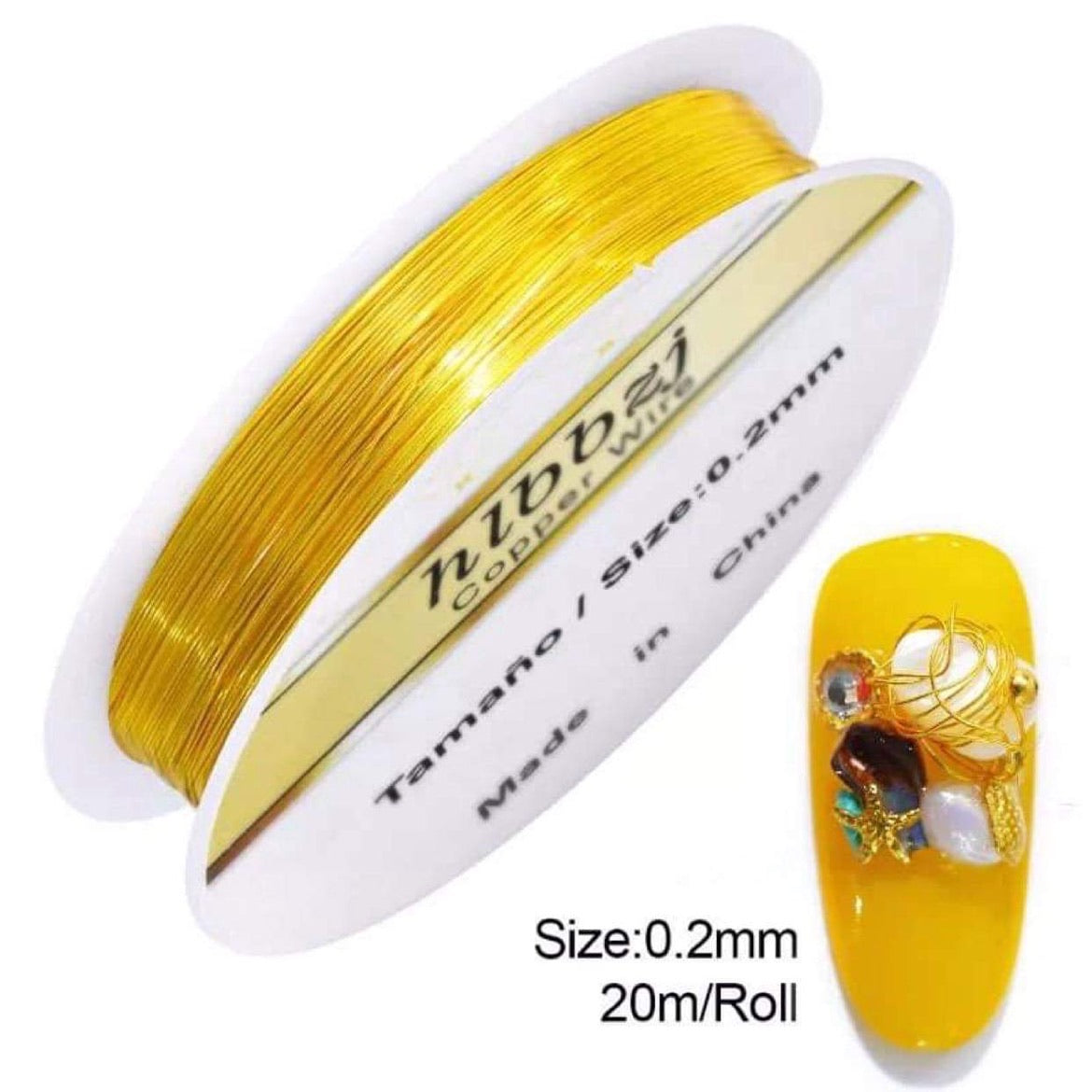 Gold Copper Craft Flexible Wire Nail Art Designs - Premier Nail Supply