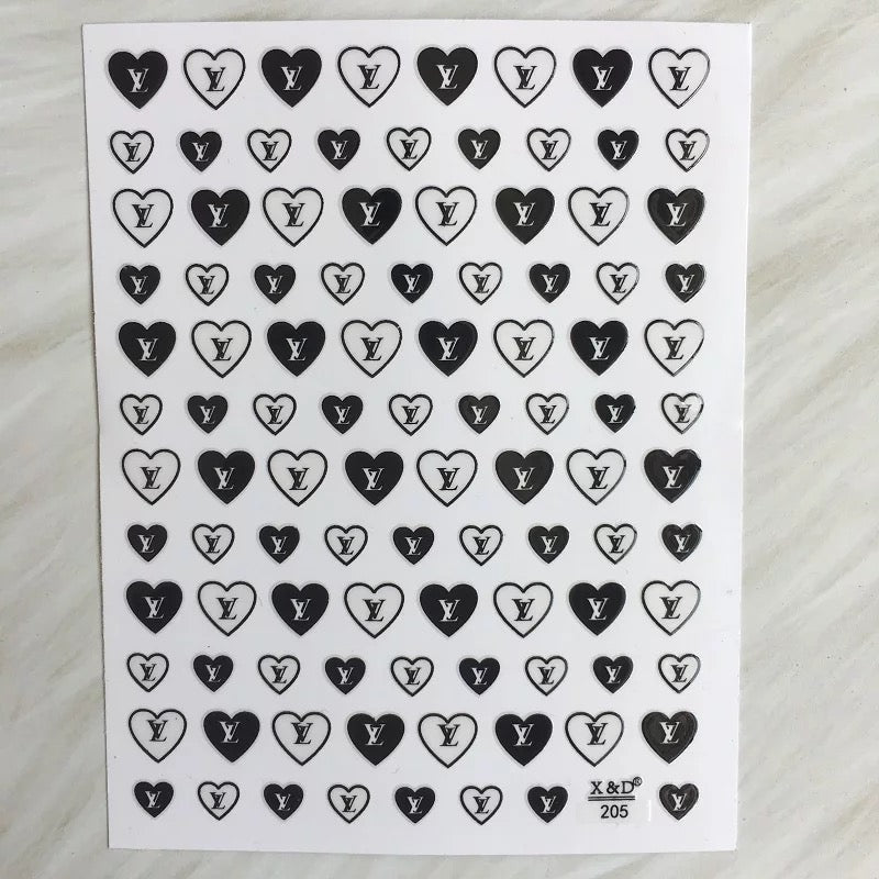 Black & White Heart 202 - Premier Nail Supply