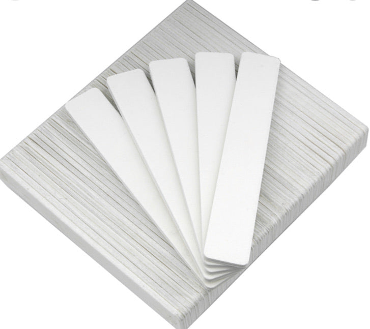 Jumbo White Nail Files 7" - Grit 100/100 (50Pcs/Pk) - #495666 - Premier Nail Supply