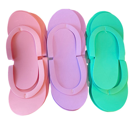 Eva Disposal Foam Slippers 12 Pair - #48214 - Premier Nail Supply