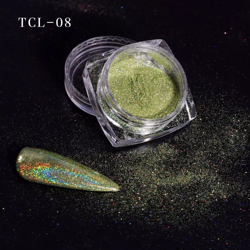 Magic Laser Green Chrome Color Powder TCL08-68214 - Premier Nail Supply