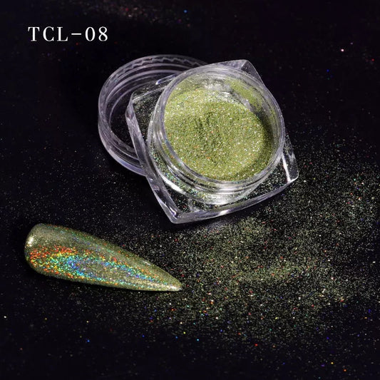 Magic Laser Green Chrome Color Powder TCL08-68214 - Premier Nail Supply