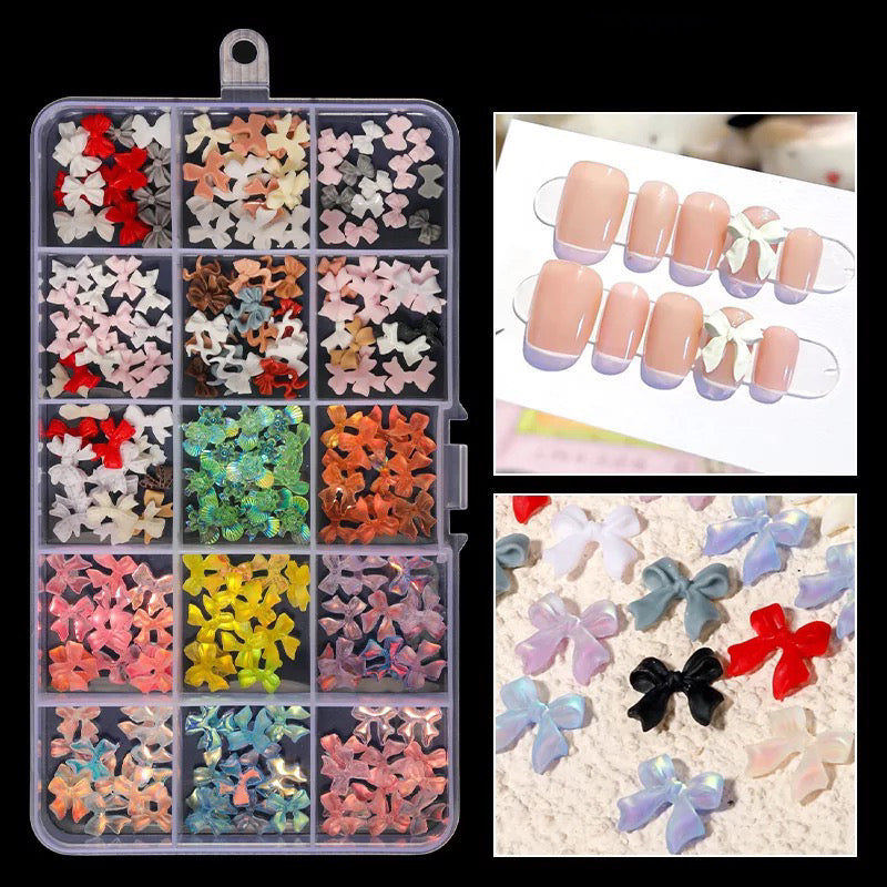 Colors Bow Resin Charm #18038 - Premier Nail Supply