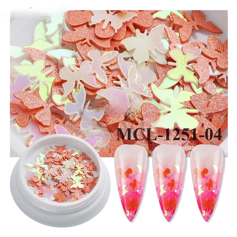ORANGE 3D BUTTERFLY MCL125104 - Premier Nail Supply