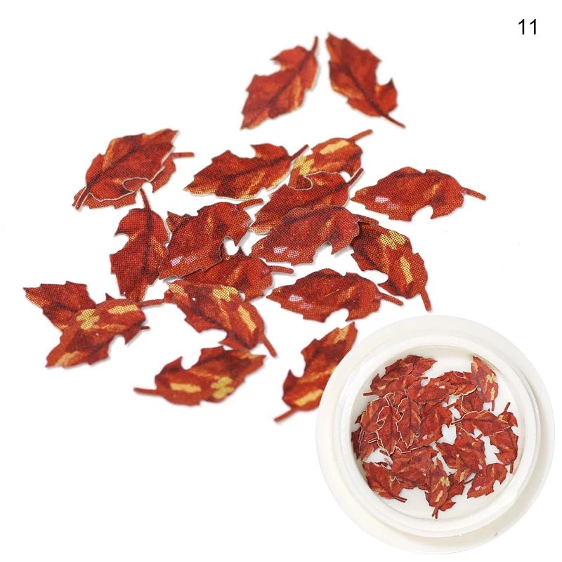 Pub wood Natural Red Leaves PWL11 - Premier Nail Supply