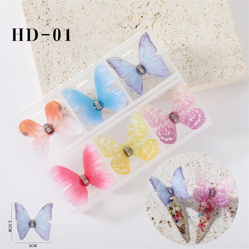 3D Butterfly Nail Charms Magnetic Pompous -#25686 - Premier Nail Supply