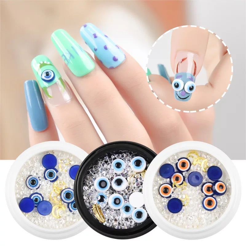 Blue Evil Eyes Nail Charm -BEENC - Premier Nail Supply