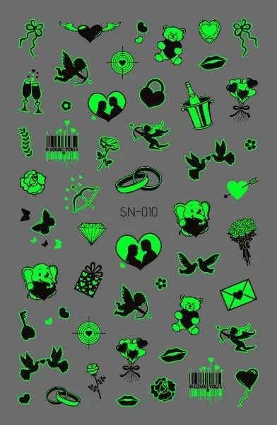 Love you Glowing The Dark SN010 - Premier Nail Supply