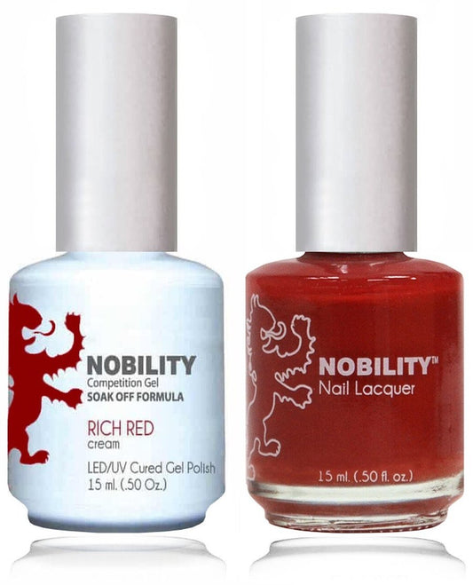 Lechat Nobility Gel Polish & Nail Lacquer - Rich Red 0.5 oz - #NBCS031 - Premier Nail Supply