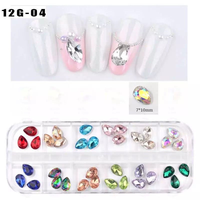 Big Rhinestone Mixed Shape 12G04 - Premier Nail Supply