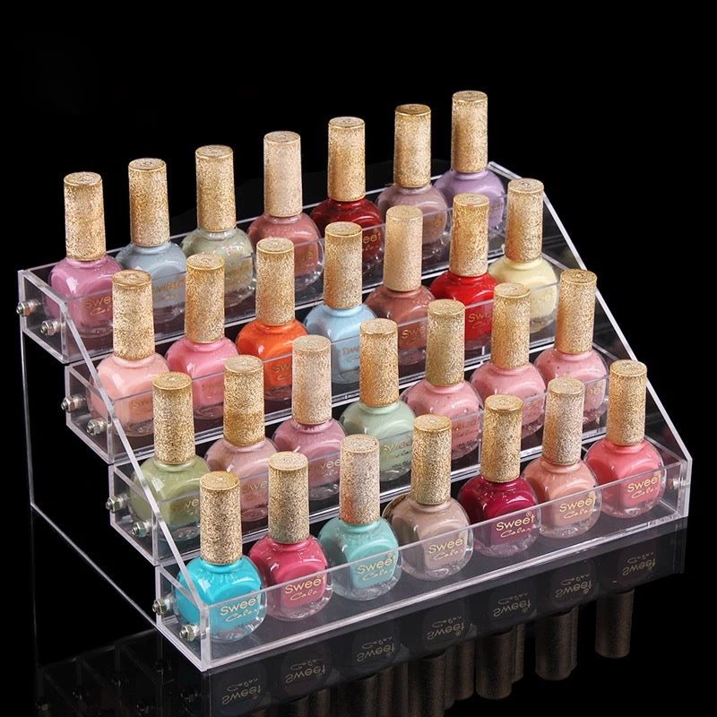 Nail Polish Organizer 4 Layers Acrylic Display Rack - Premier Nail Supply