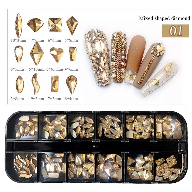 Champagne Crytal Nail Art Rhinestone #1 - Premier Nail Supply