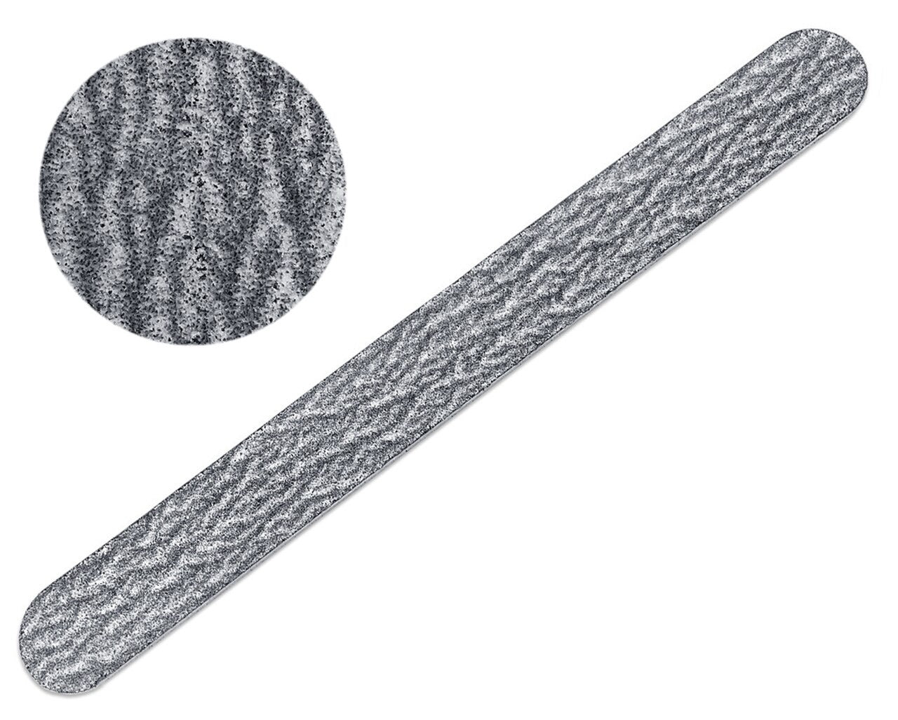 B20 - Nail File Zebra Round Gray Mini Disposable 80/100 - 50 pcs/ bag- #50018 - Premier Nail Supply