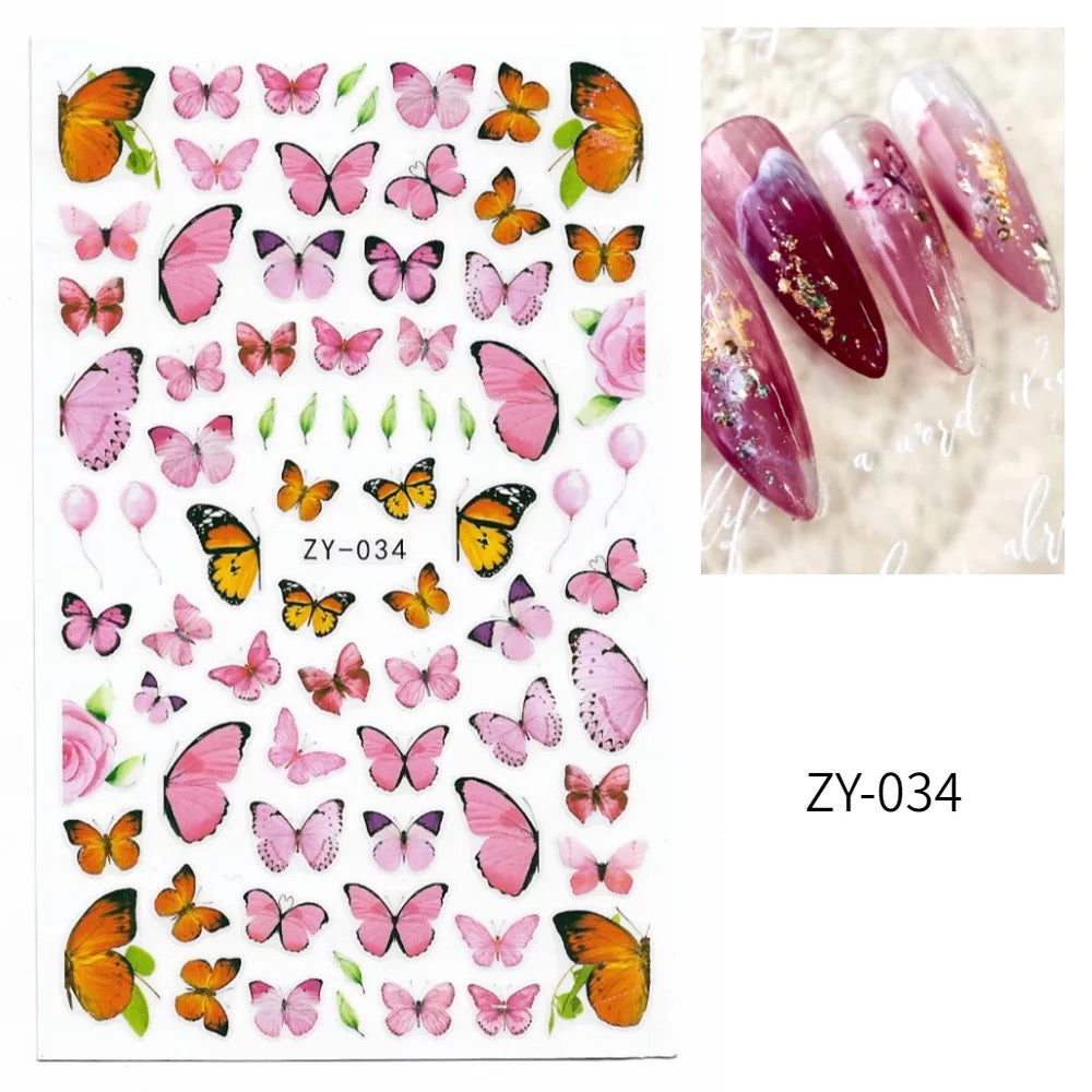 Pink Butterfly ZY034 - Premier Nail Supply