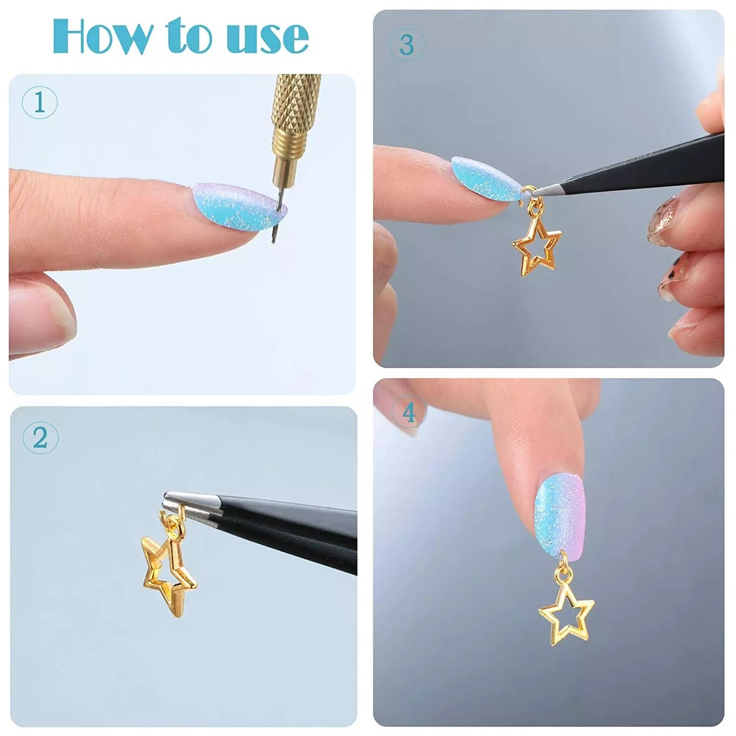 Nail Drill Gold Hand Drills for Jewelry Rings for Nail Tips - Premier Nail Supply
