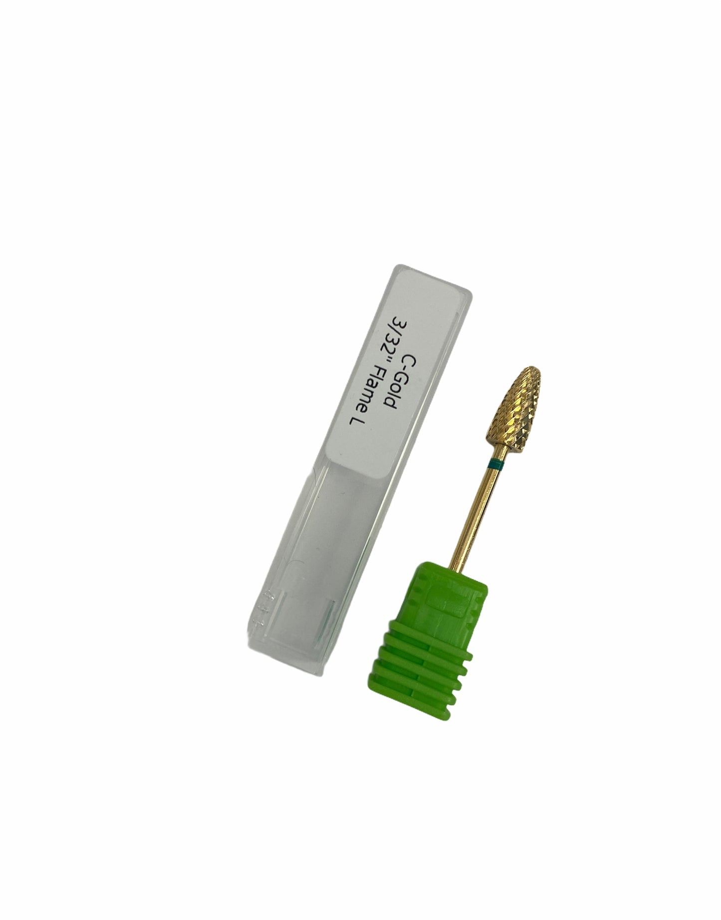 Drill Bit 3/32 Flame L - Coarse Gold - Premier Nail Supply
