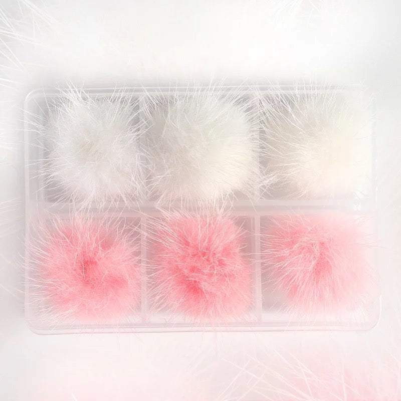 Nail Fluffy Pom Pom Magnetic Ball- POMPW3 - Premier Nail Supply