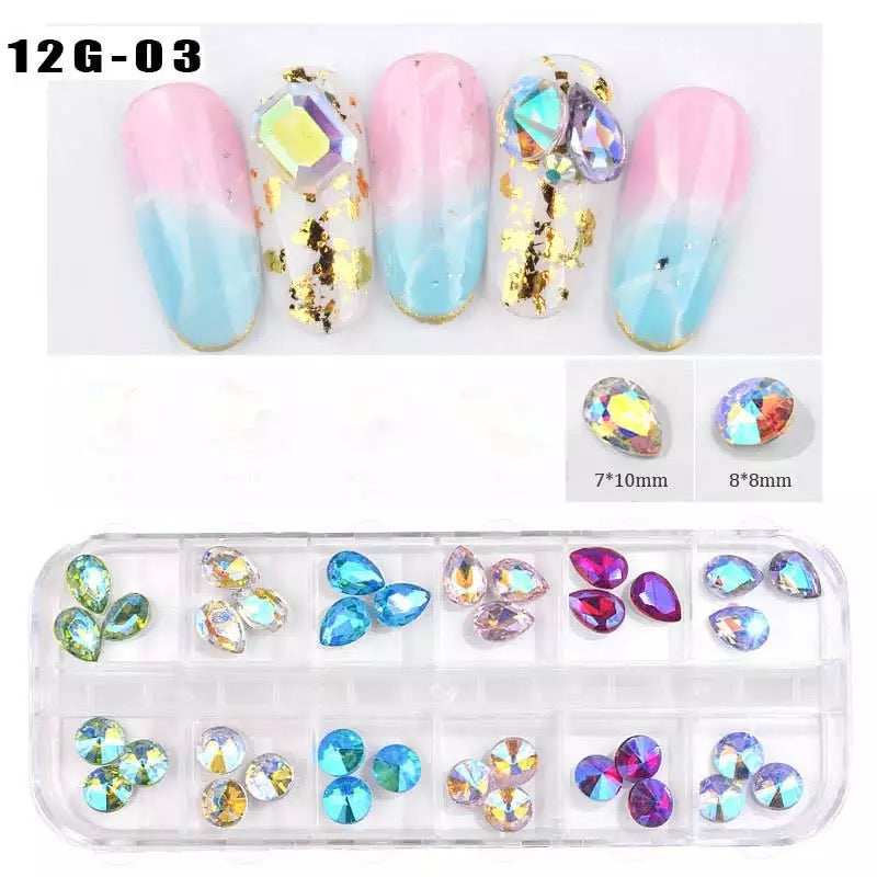 Big Rhinestone Mixed Shape 12G03 - Premier Nail Supply
