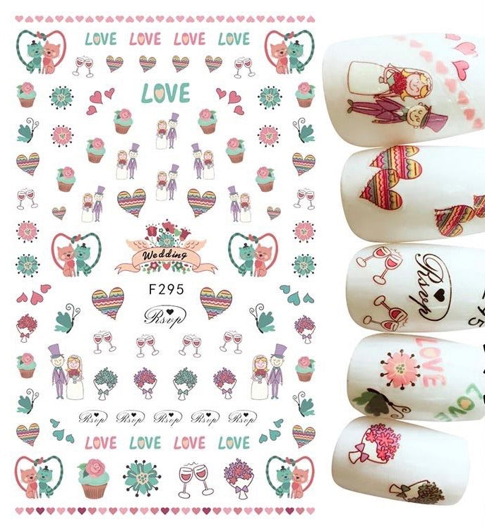 Wedding Sticker F295 - Premier Nail Supply