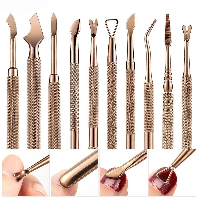 Bronze Cuticles Pusher 13style BCP13 - Premier Nail Supply